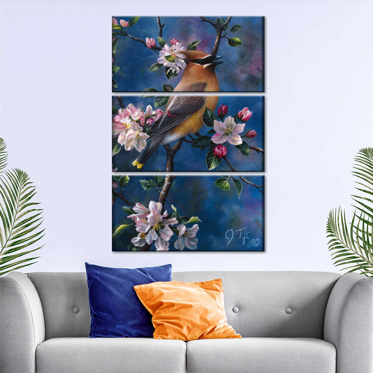 A Cedar Waxwing Wall Art