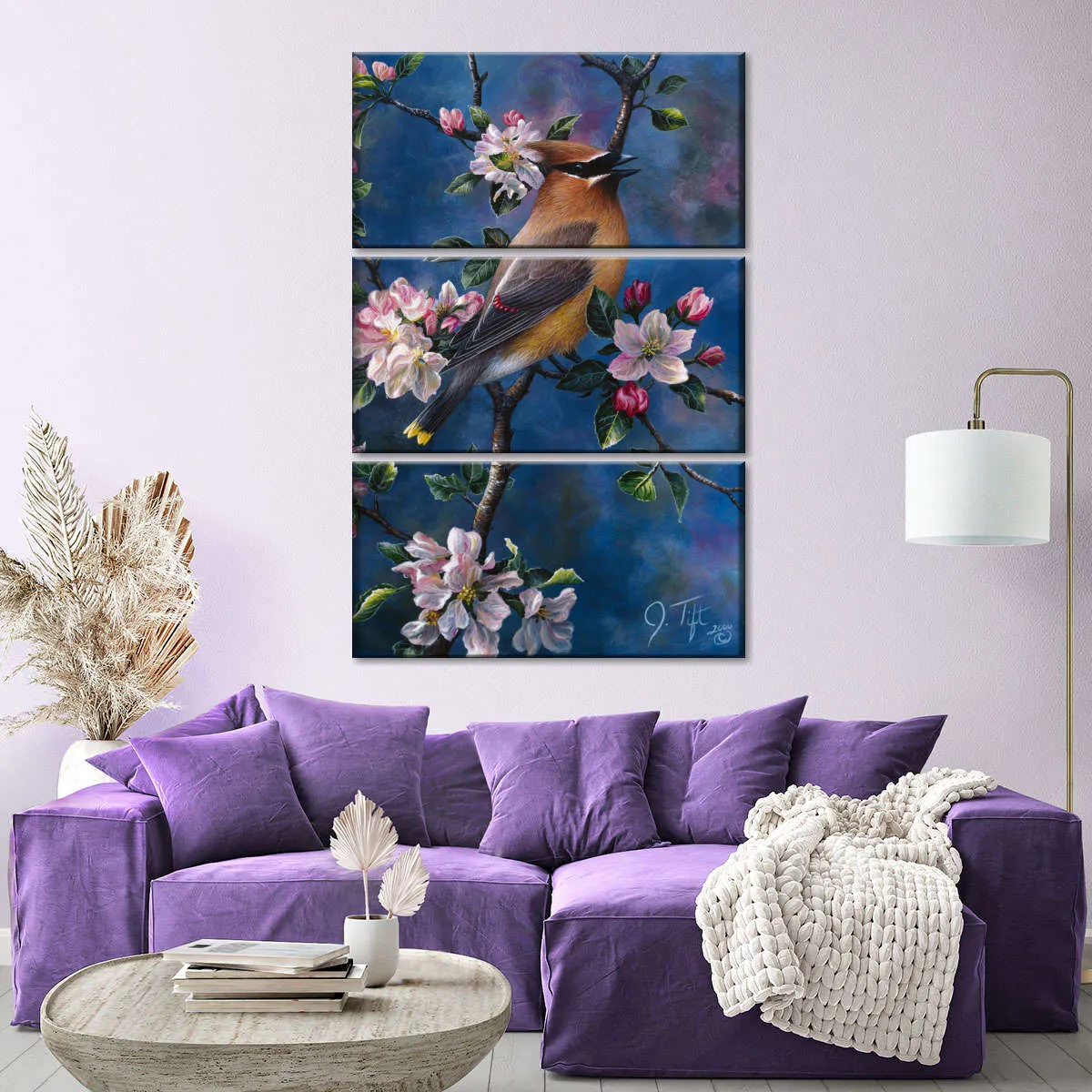 A Cedar Waxwing Wall Art