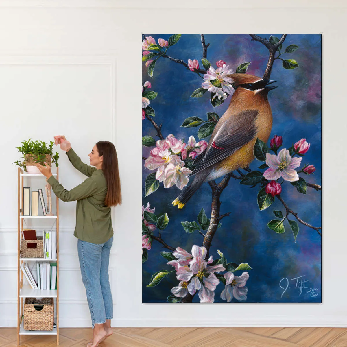 A Cedar Waxwing Wall Art