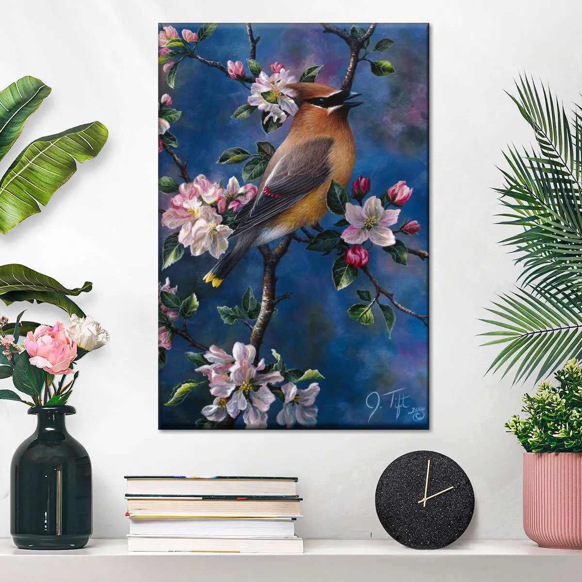 A Cedar Waxwing Wall Art
