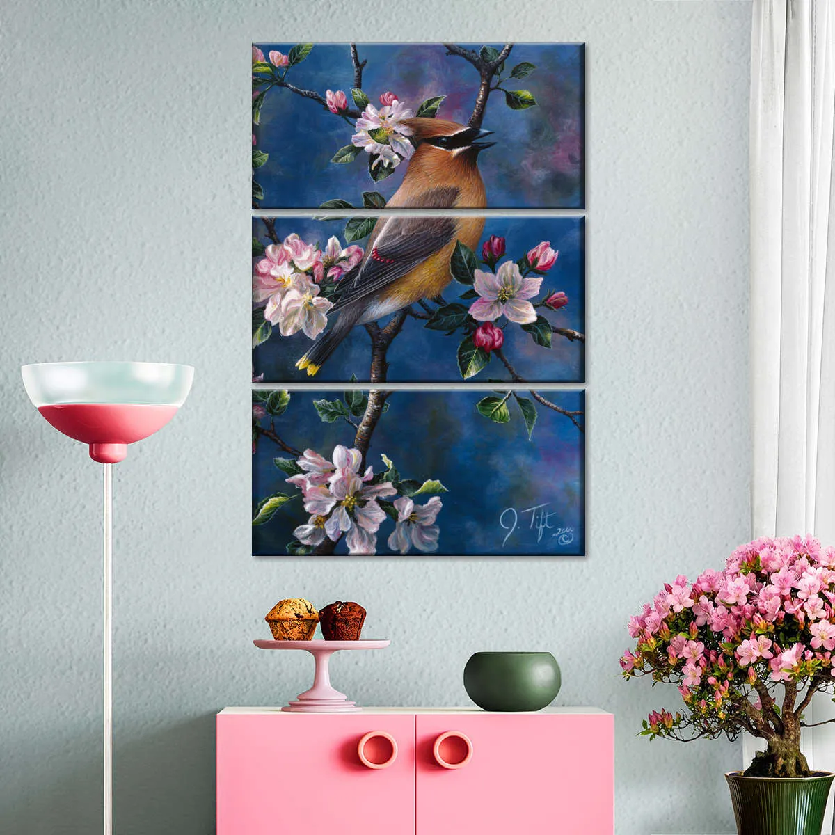 A Cedar Waxwing Wall Art