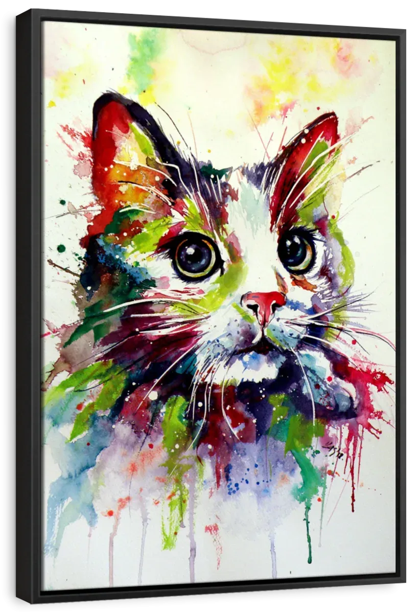 A Colorful Cat Wall Art