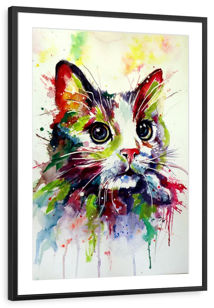 A Colorful Cat Wall Art