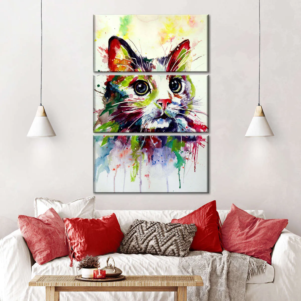 A Colorful Cat Wall Art