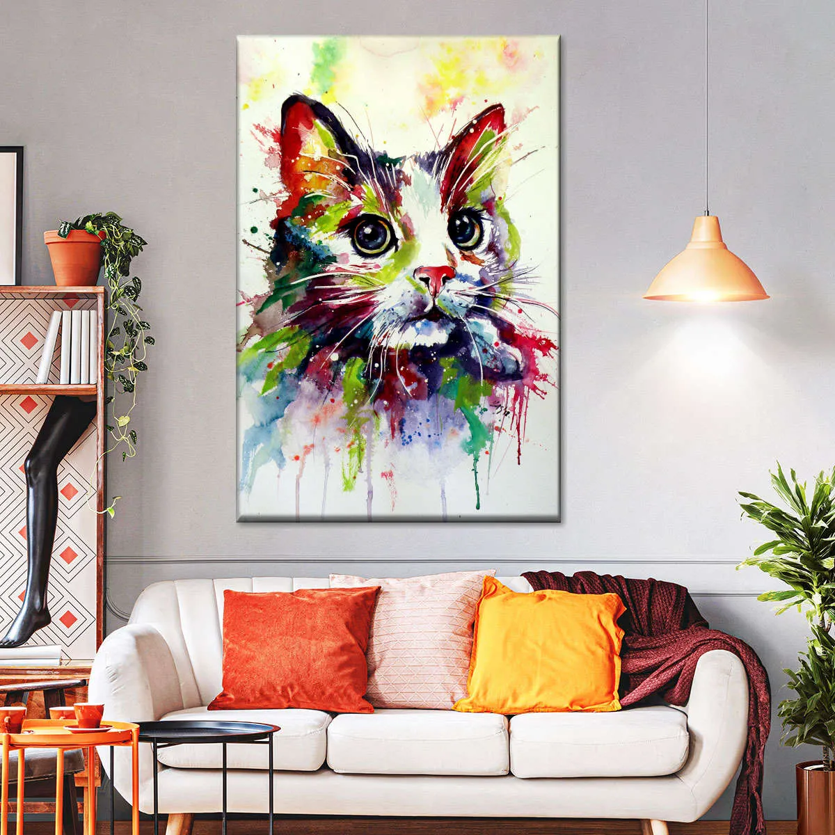 A Colorful Cat Wall Art