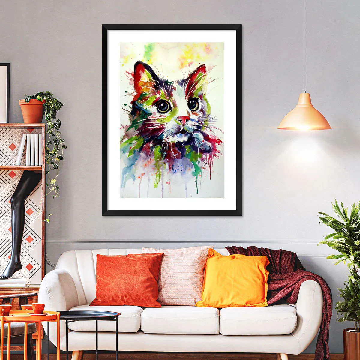 A Colorful Cat Wall Art