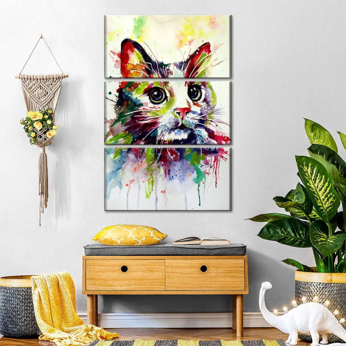 A Colorful Cat Wall Art