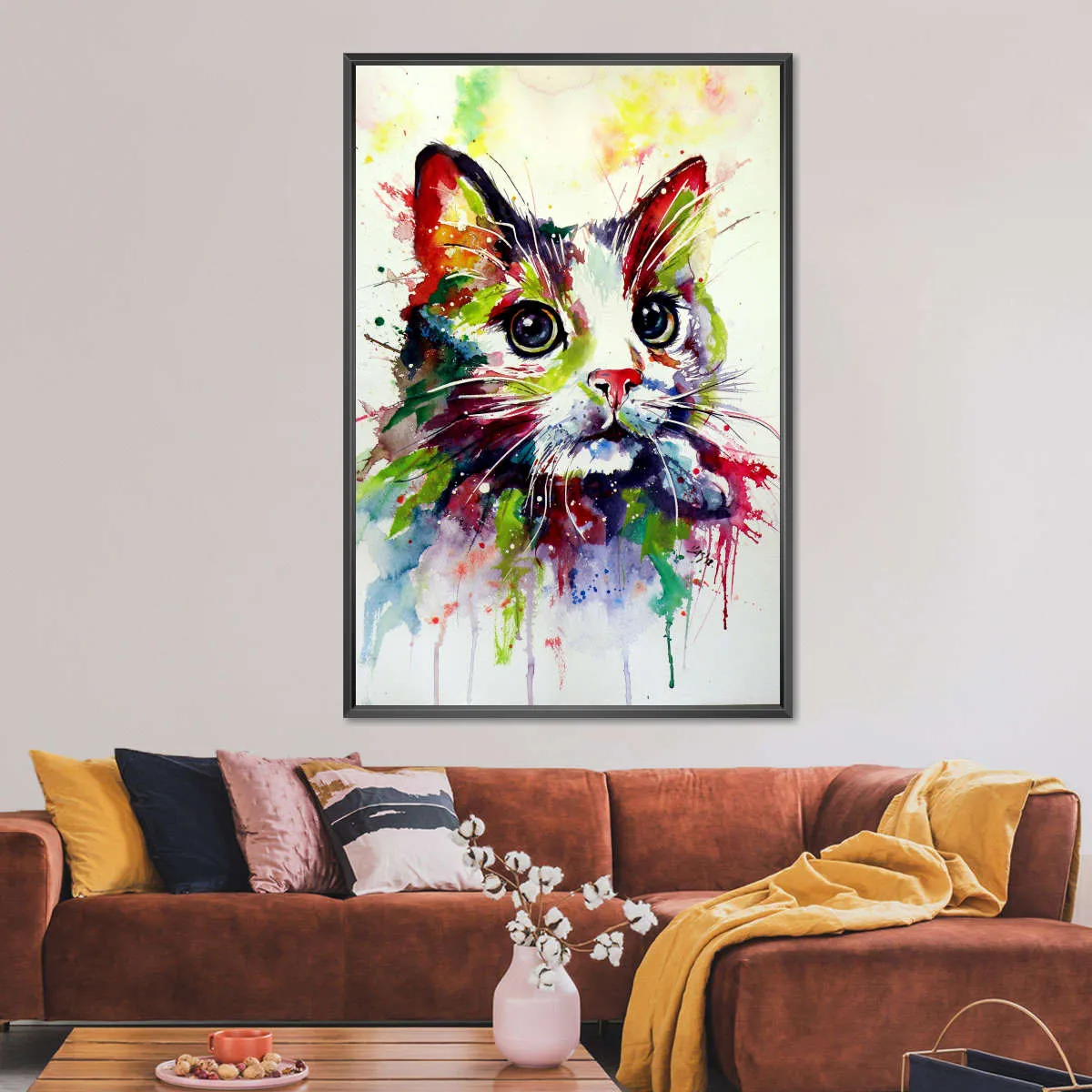 A Colorful Cat Wall Art