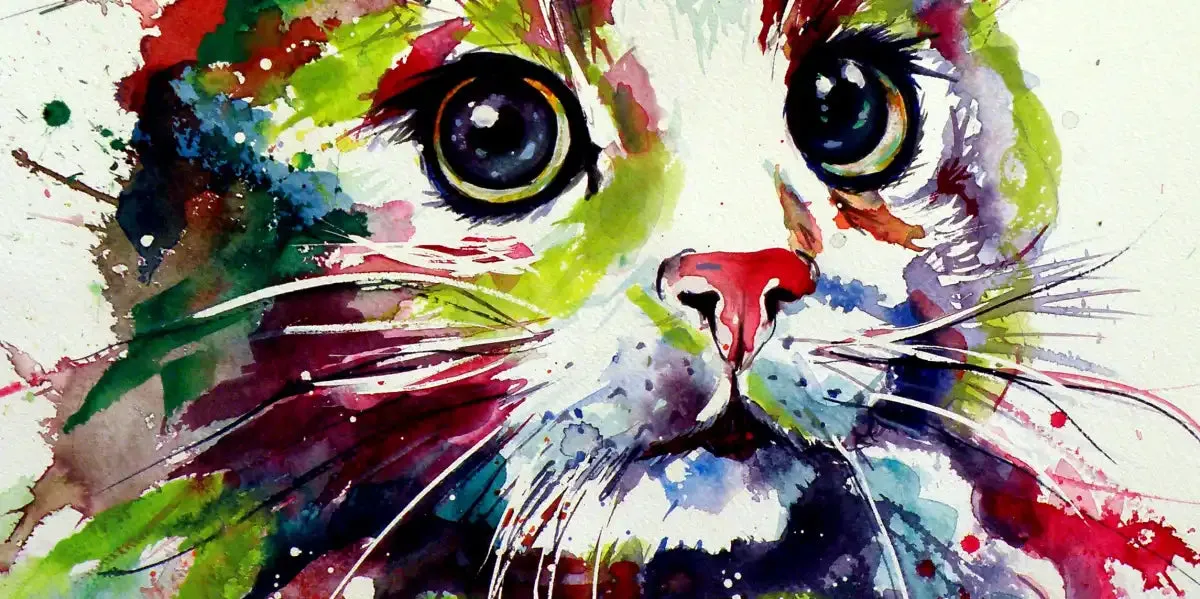 A Colorful Cat Wall Art