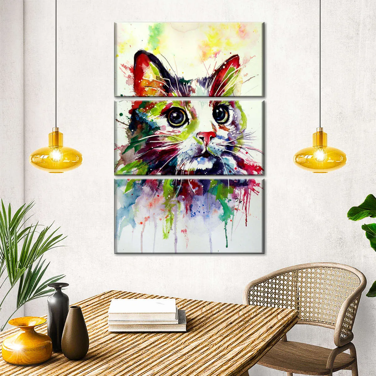 A Colorful Cat Wall Art