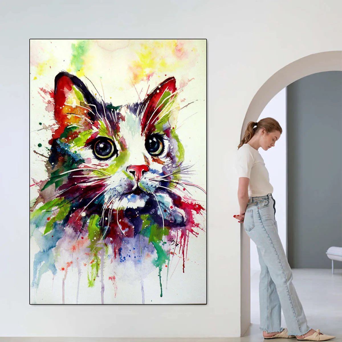 A Colorful Cat Wall Art