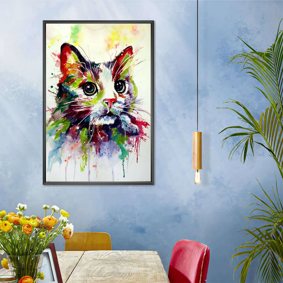 A Colorful Cat Wall Art