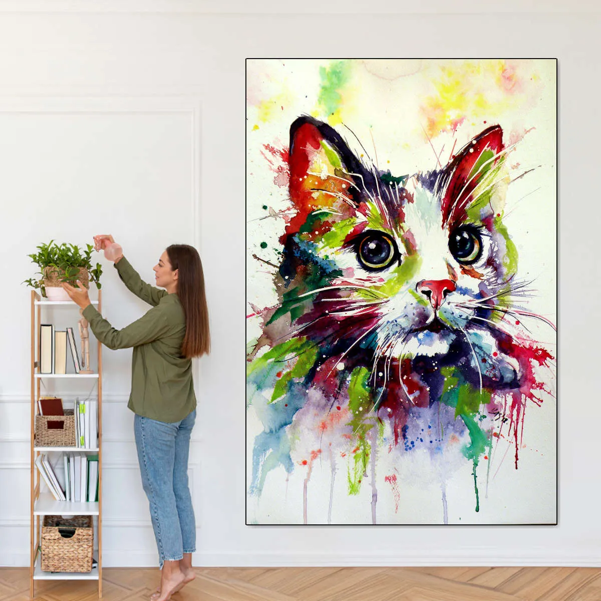 A Colorful Cat Wall Art