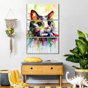 A Colorful Cat Wall Art