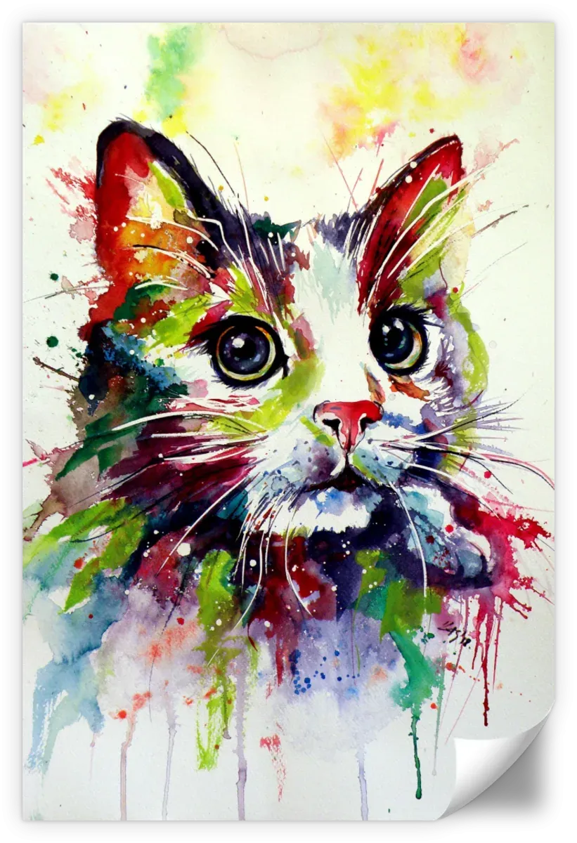 A Colorful Cat Wall Art