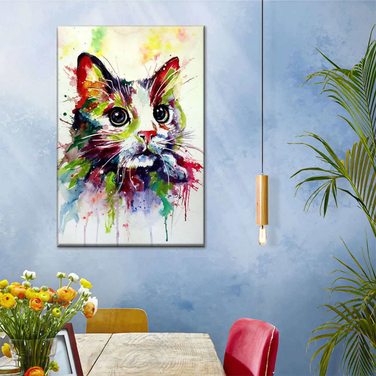 A Colorful Cat Wall Art
