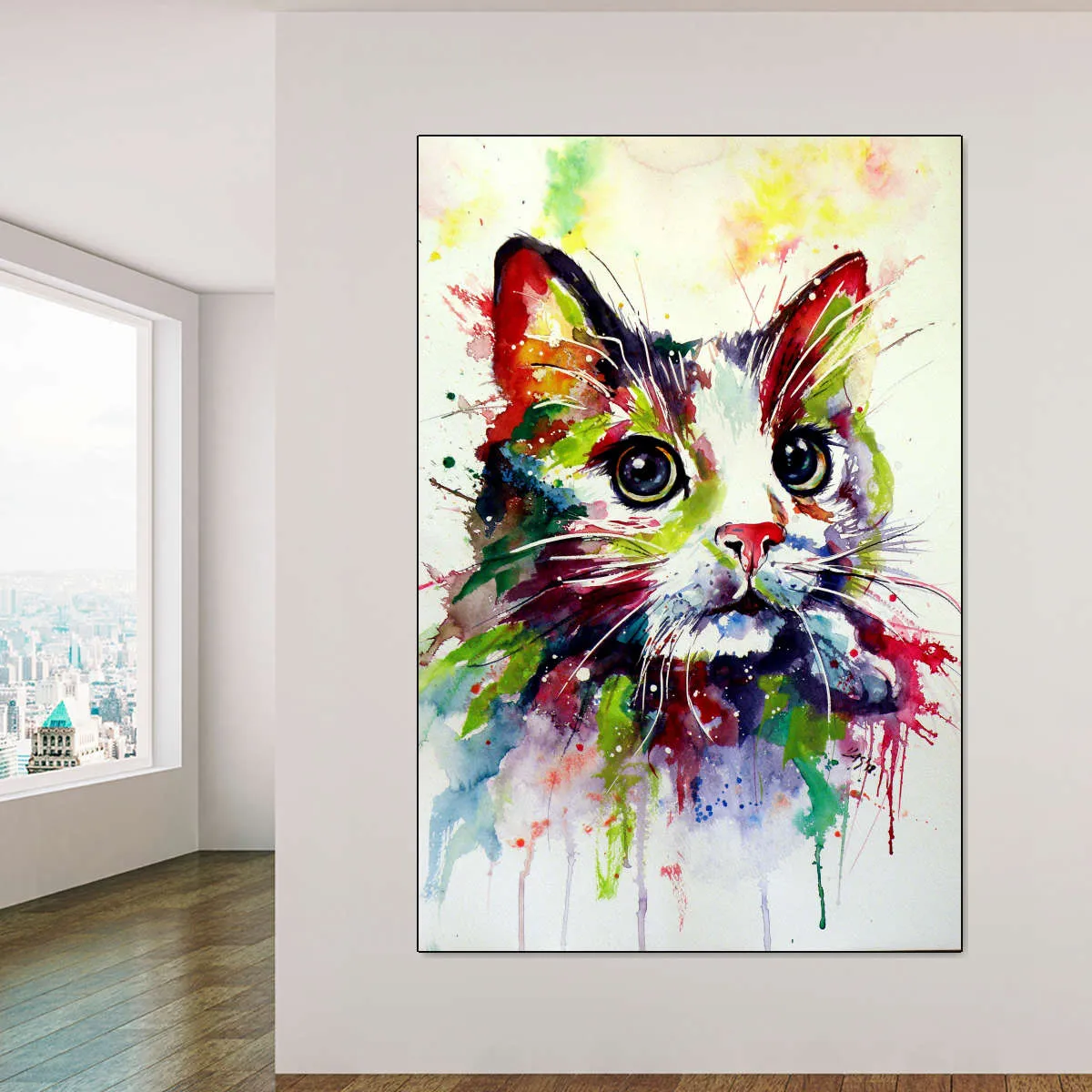 A Colorful Cat Wall Art
