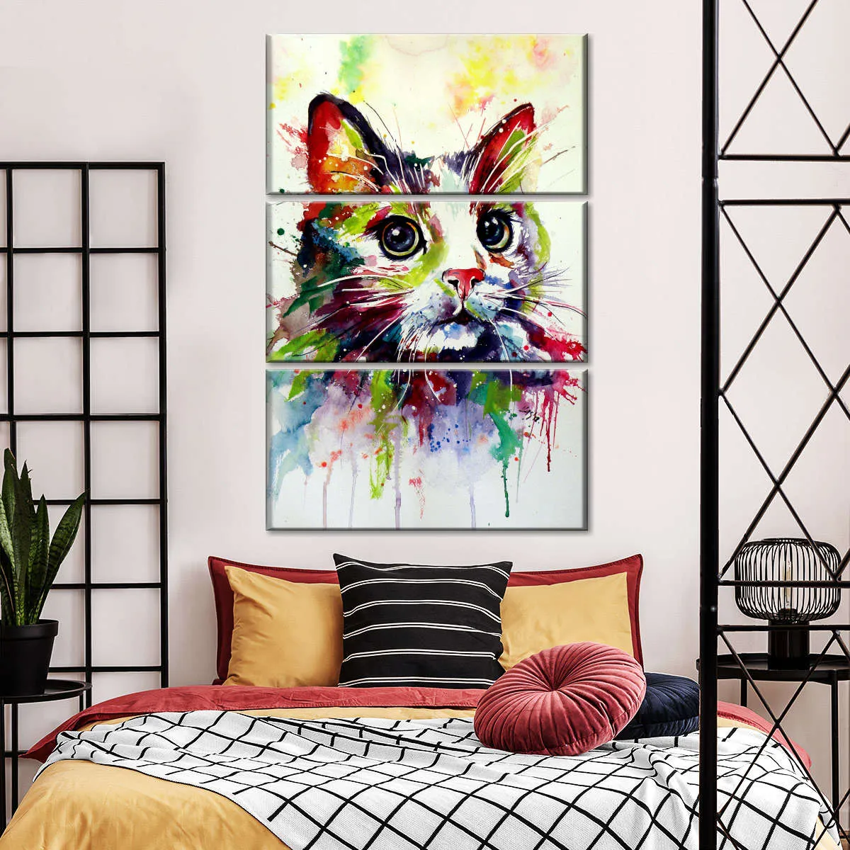 A Colorful Cat Wall Art