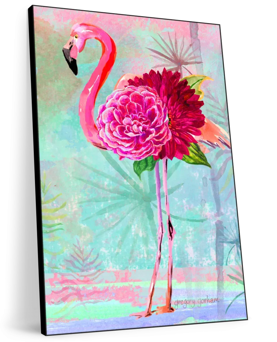 A Floral Flamingo Wall Art