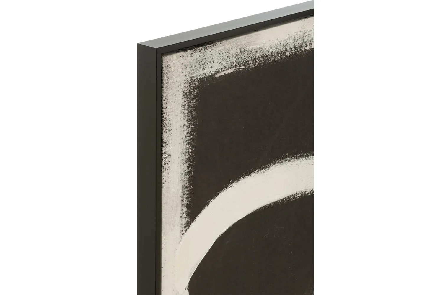 Abstract Canvas Wall Art | Poly Black/White