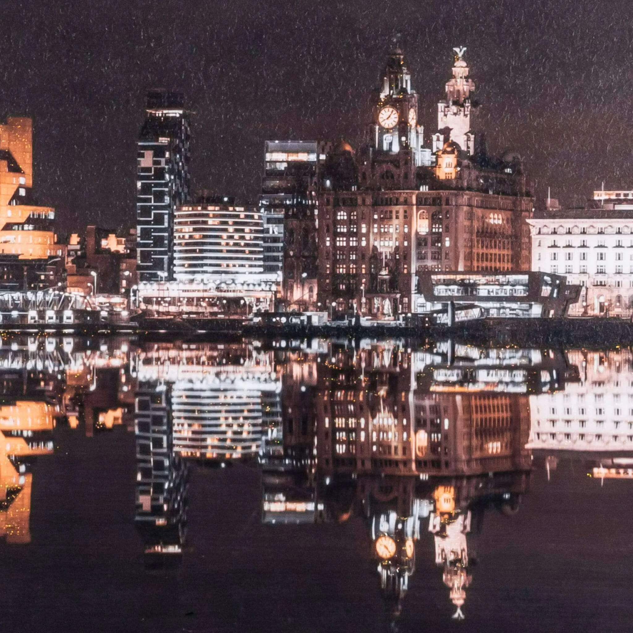 Artko Liverpool Panel Night Canvas 135 x 60cm