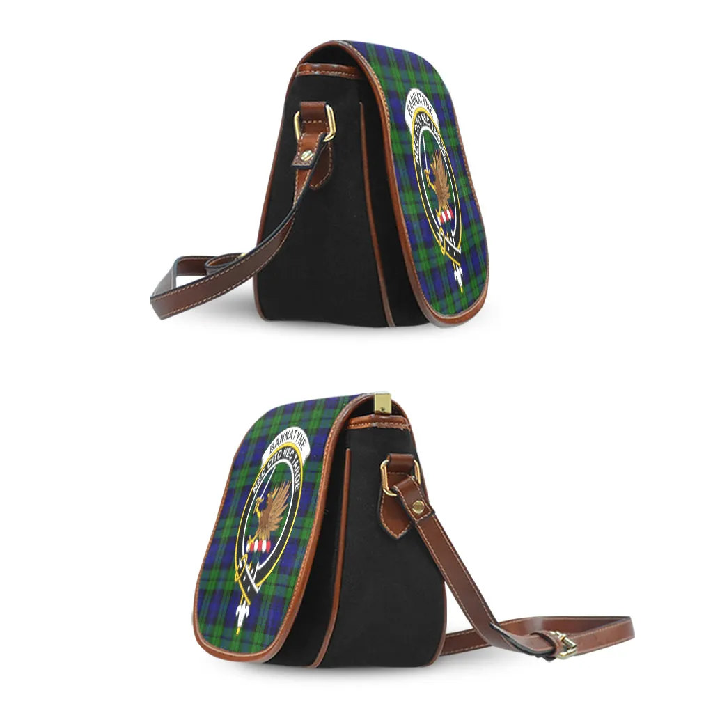 Bannatyne Tartan Saddle Bag with Family Crest