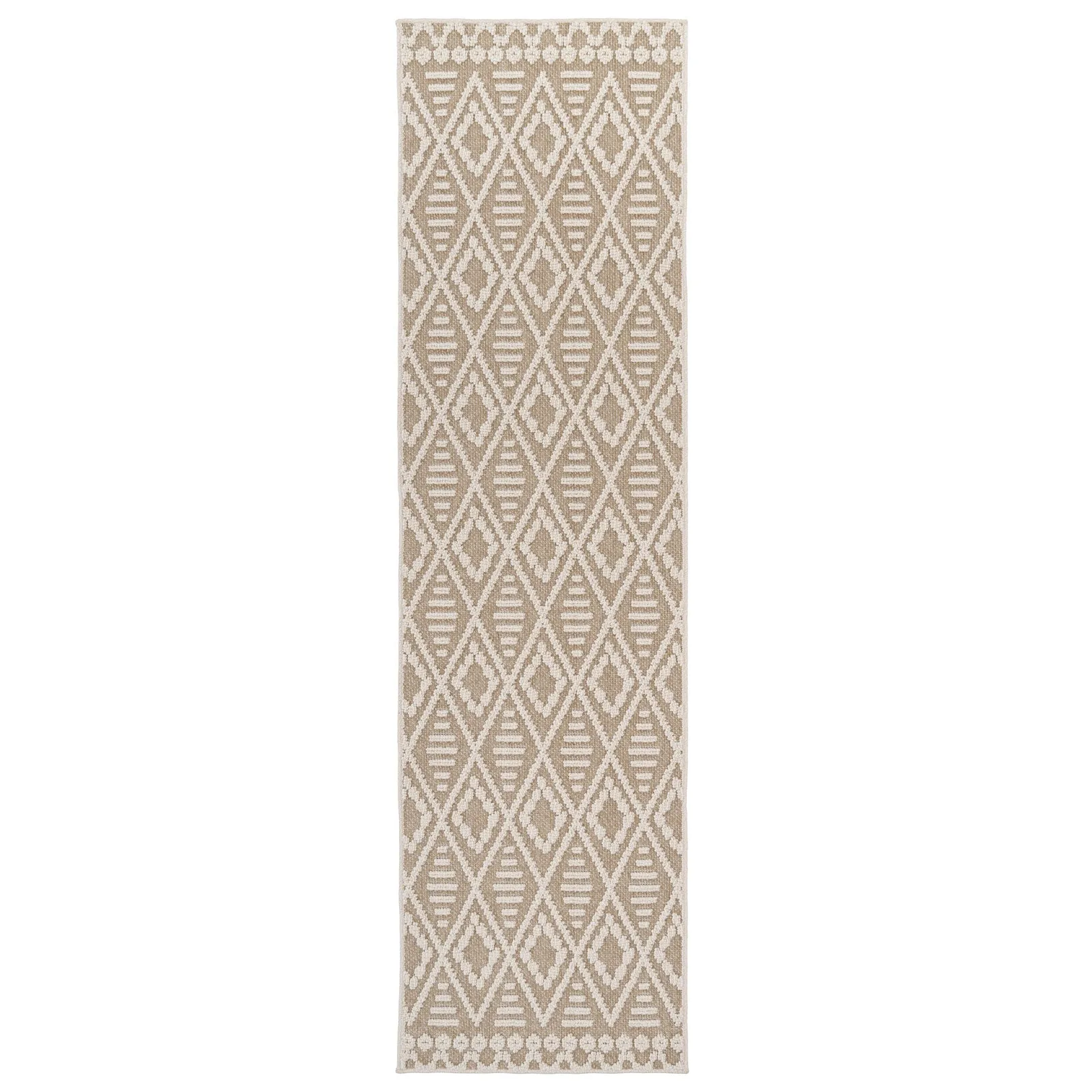 Beige Diamond Loop Pile Rug