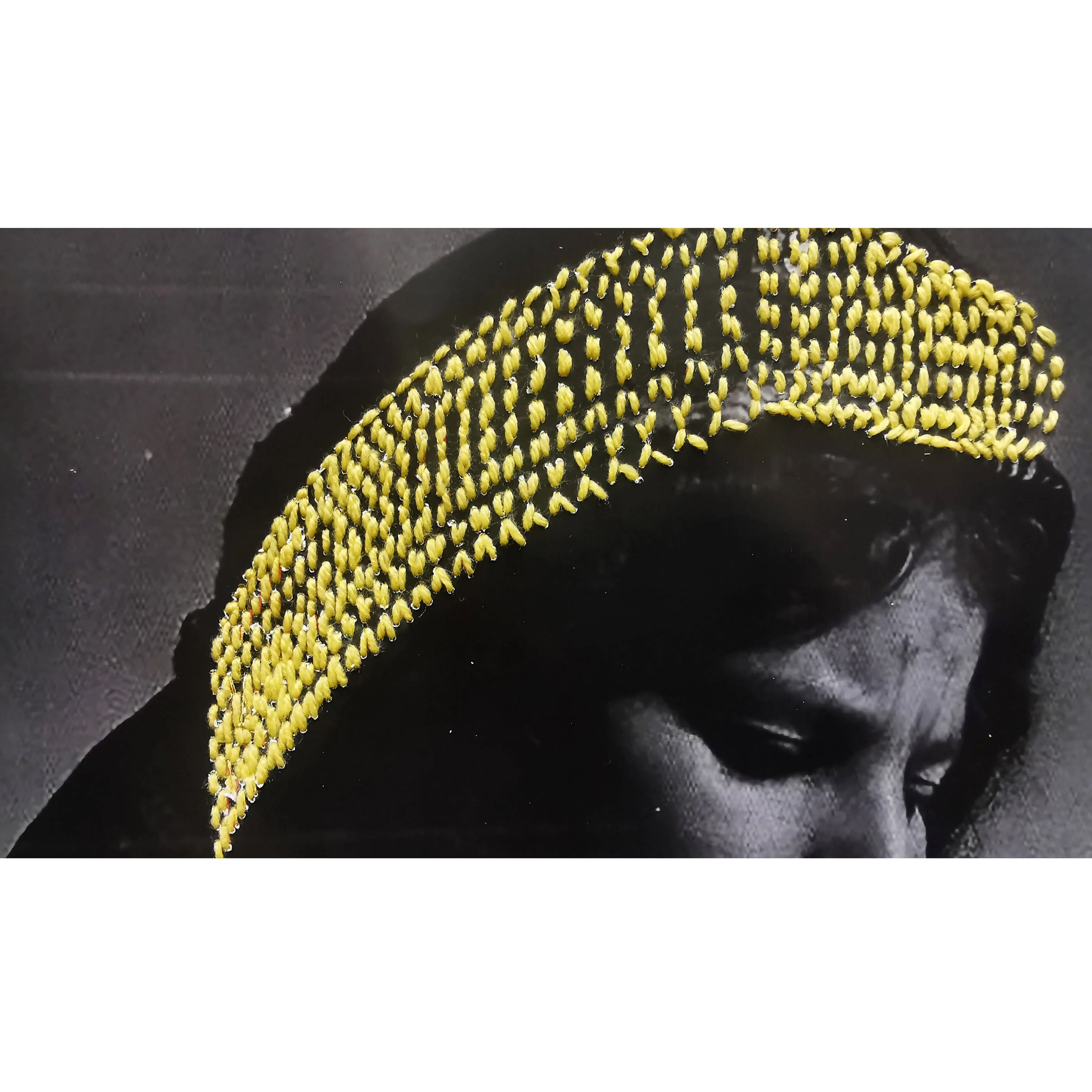 BERBER WOMAN - Embroidery on vintage photograph