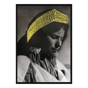 BERBER WOMAN - Embroidery on vintage photograph