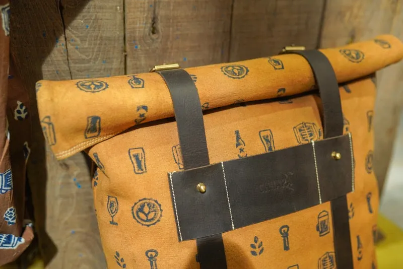 Canvas Leather Backpack Bag