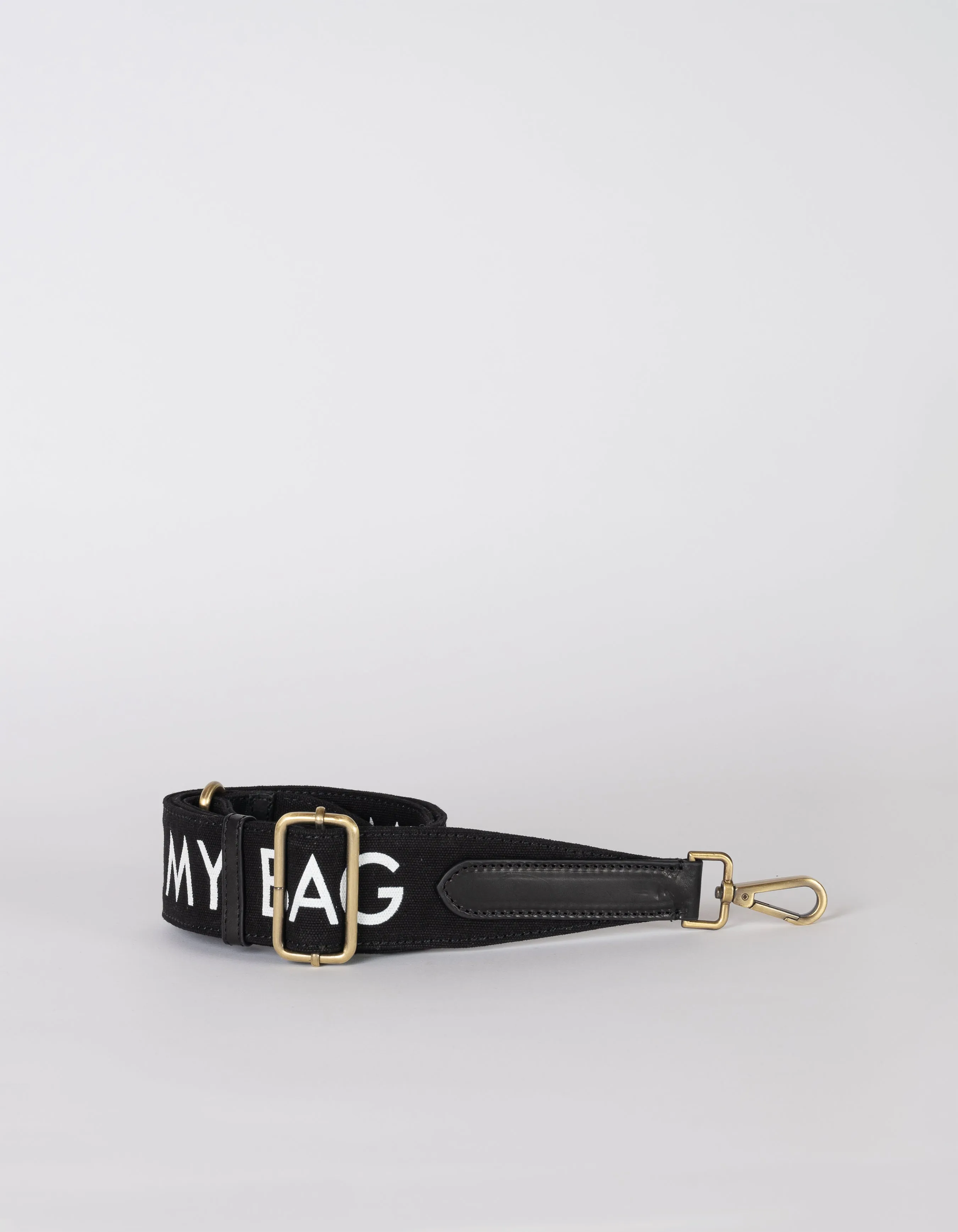 Canvas Logo Adjustable Strap Black / Black Classic Leather