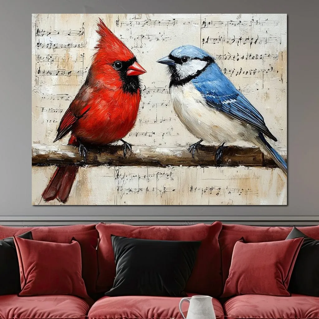 Cardinal and Blue Jay Symphony