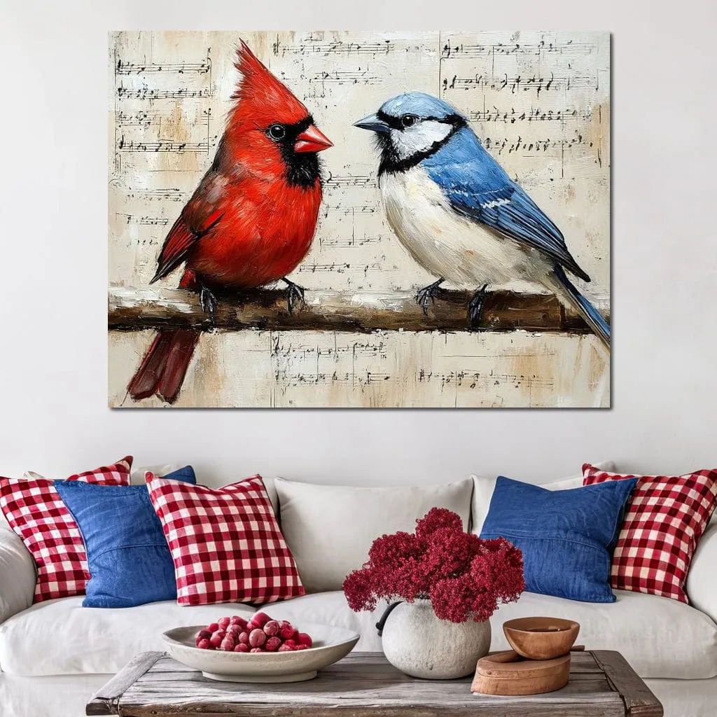 Cardinal and Blue Jay Symphony