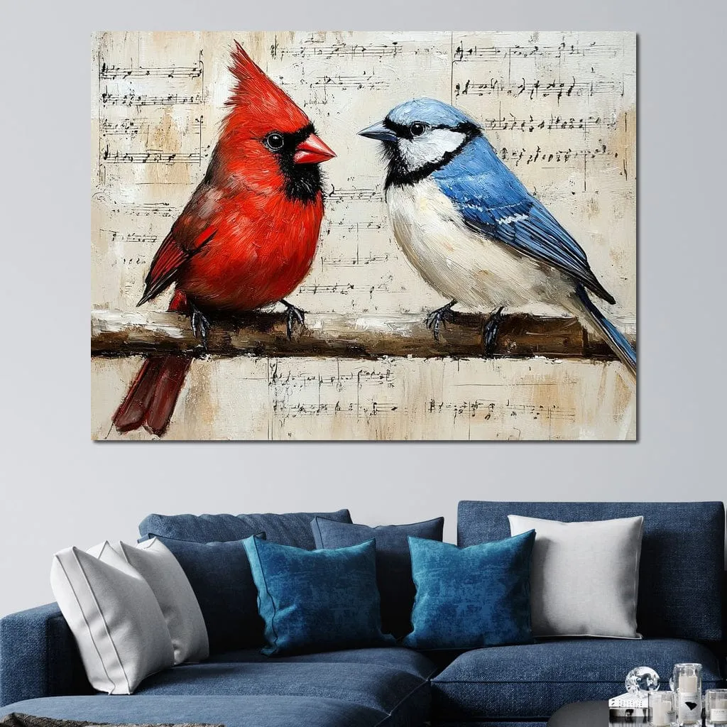Cardinal and Blue Jay Symphony