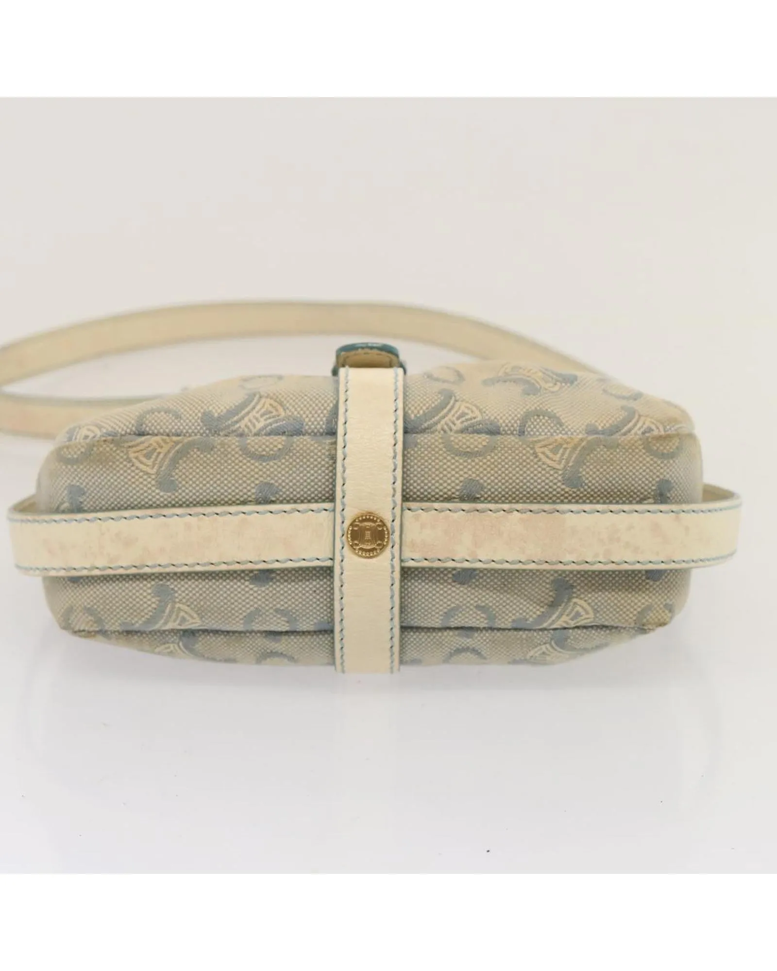 CELINE Cabas Canvas and Leather Shoulder Bag - Beige