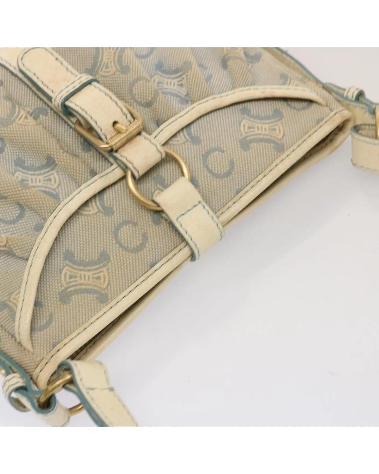 CELINE Cabas Canvas and Leather Shoulder Bag - Beige