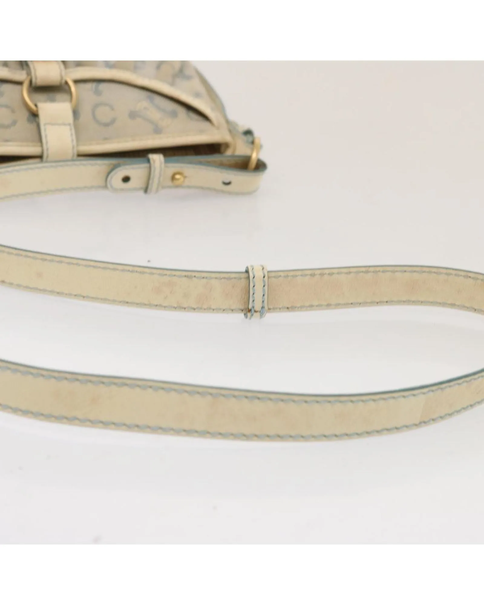CELINE Cabas Canvas and Leather Shoulder Bag - Beige
