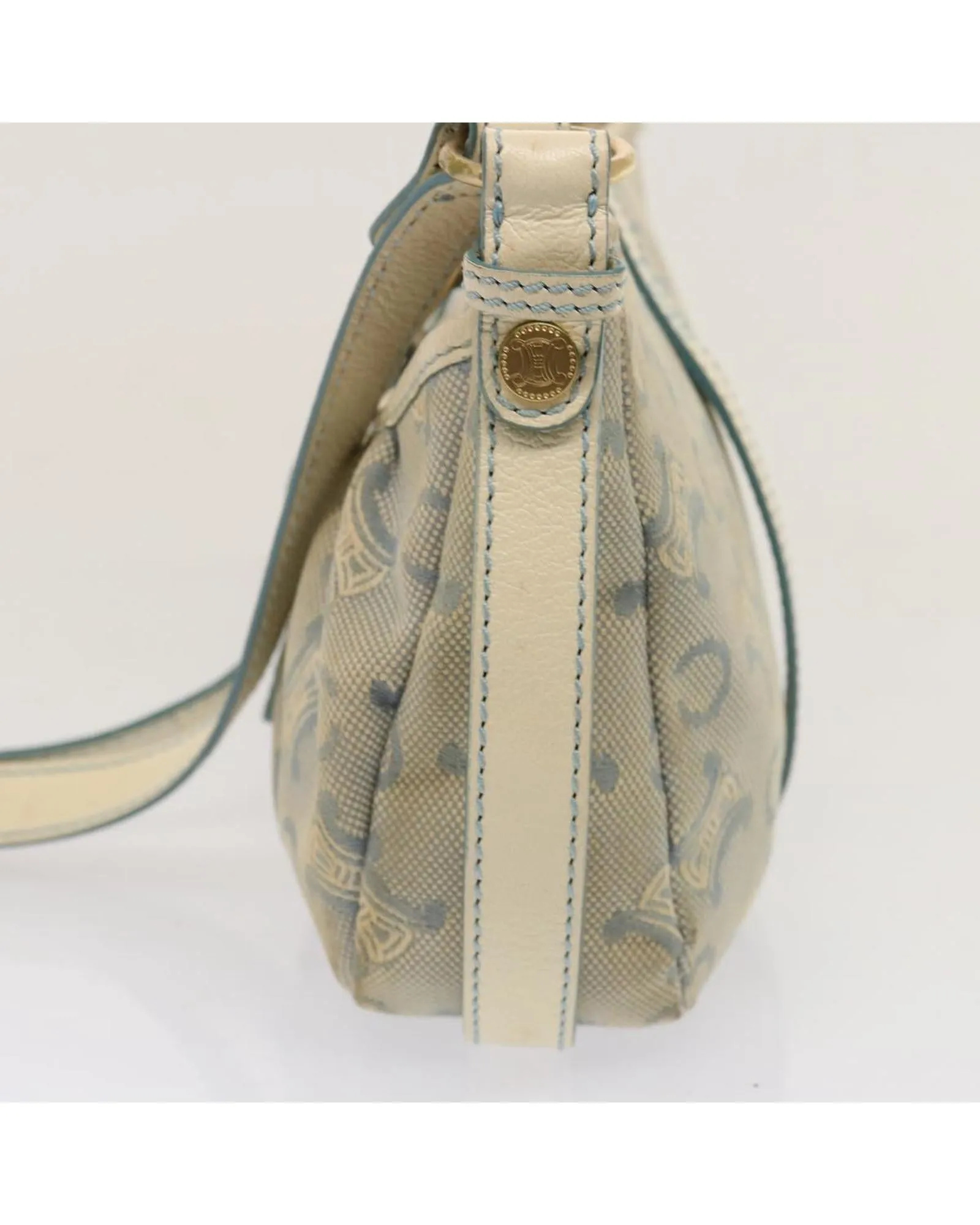 CELINE Cabas Canvas and Leather Shoulder Bag - Beige