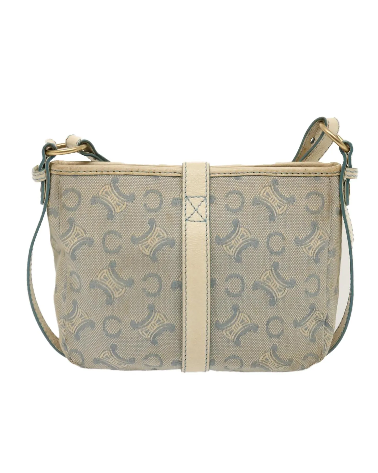 CELINE Cabas Canvas and Leather Shoulder Bag - Beige