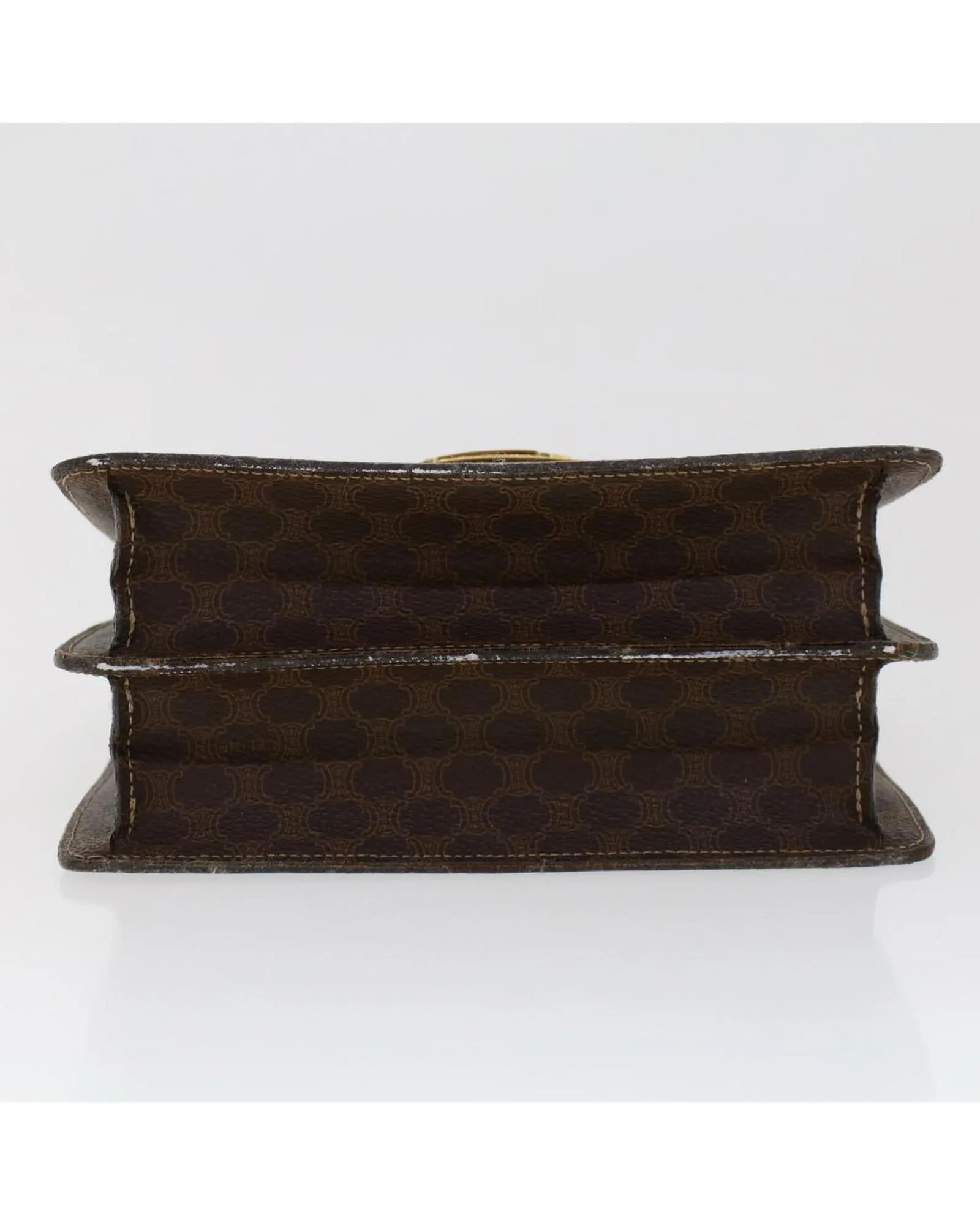 CELINE Cabas Monogram Canvas Leather Handbag