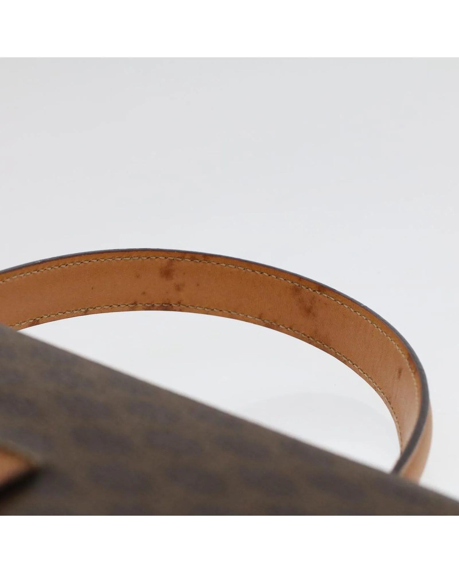 CELINE Cabas Monogram Canvas Leather Handbag