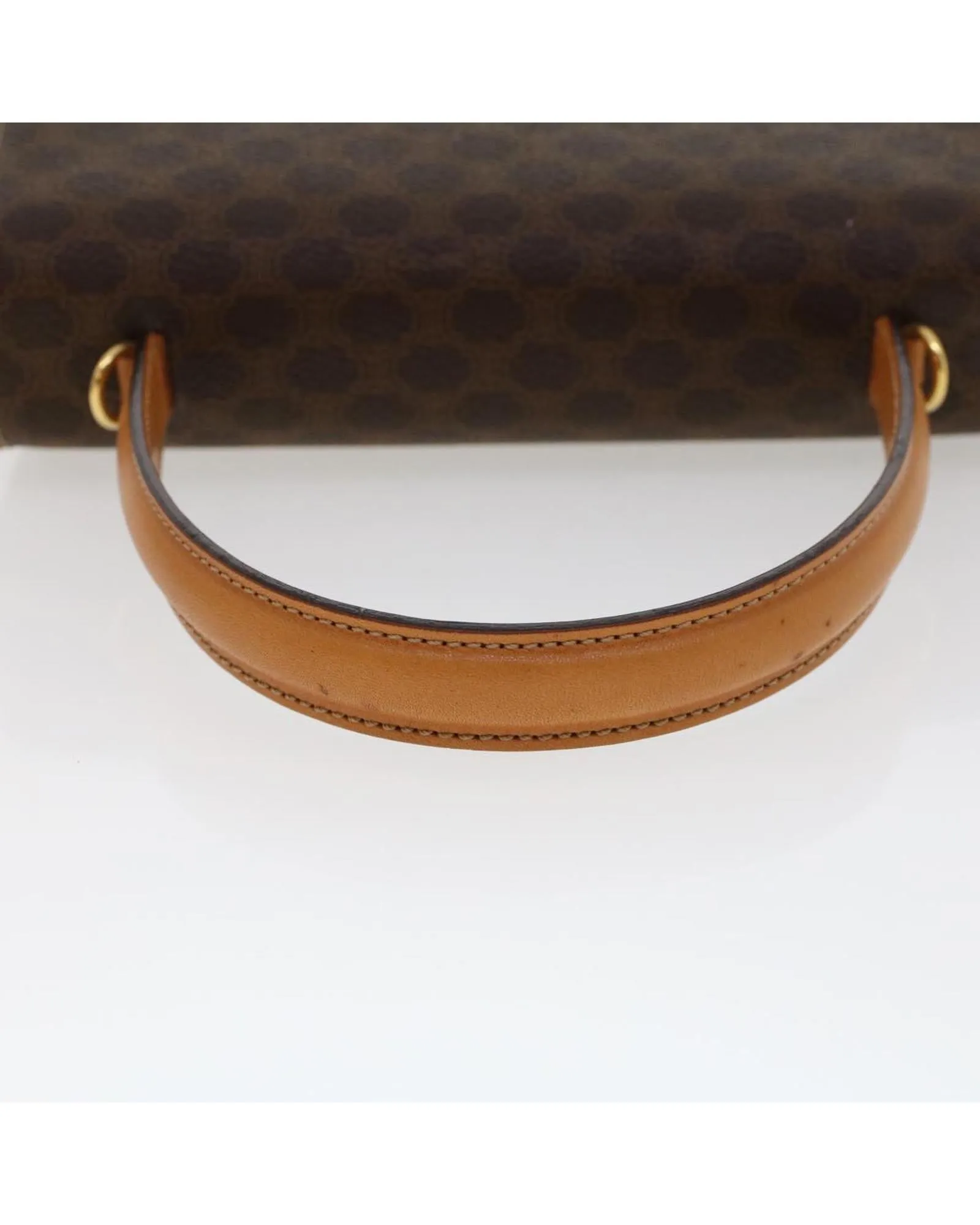 CELINE Cabas Monogram Canvas Leather Handbag
