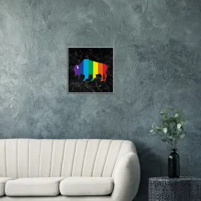 Classic Rainbow Buffalo Canvas - BLACK