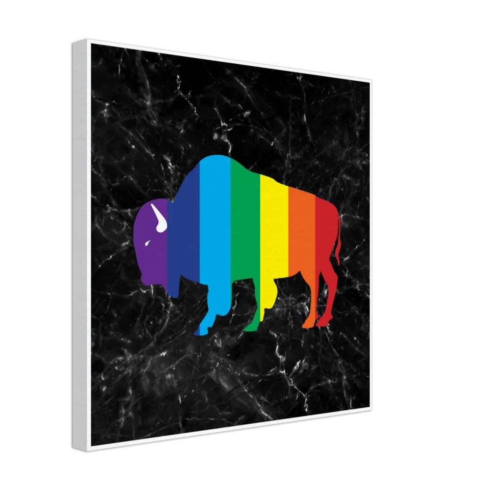 Classic Rainbow Buffalo Canvas - BLACK