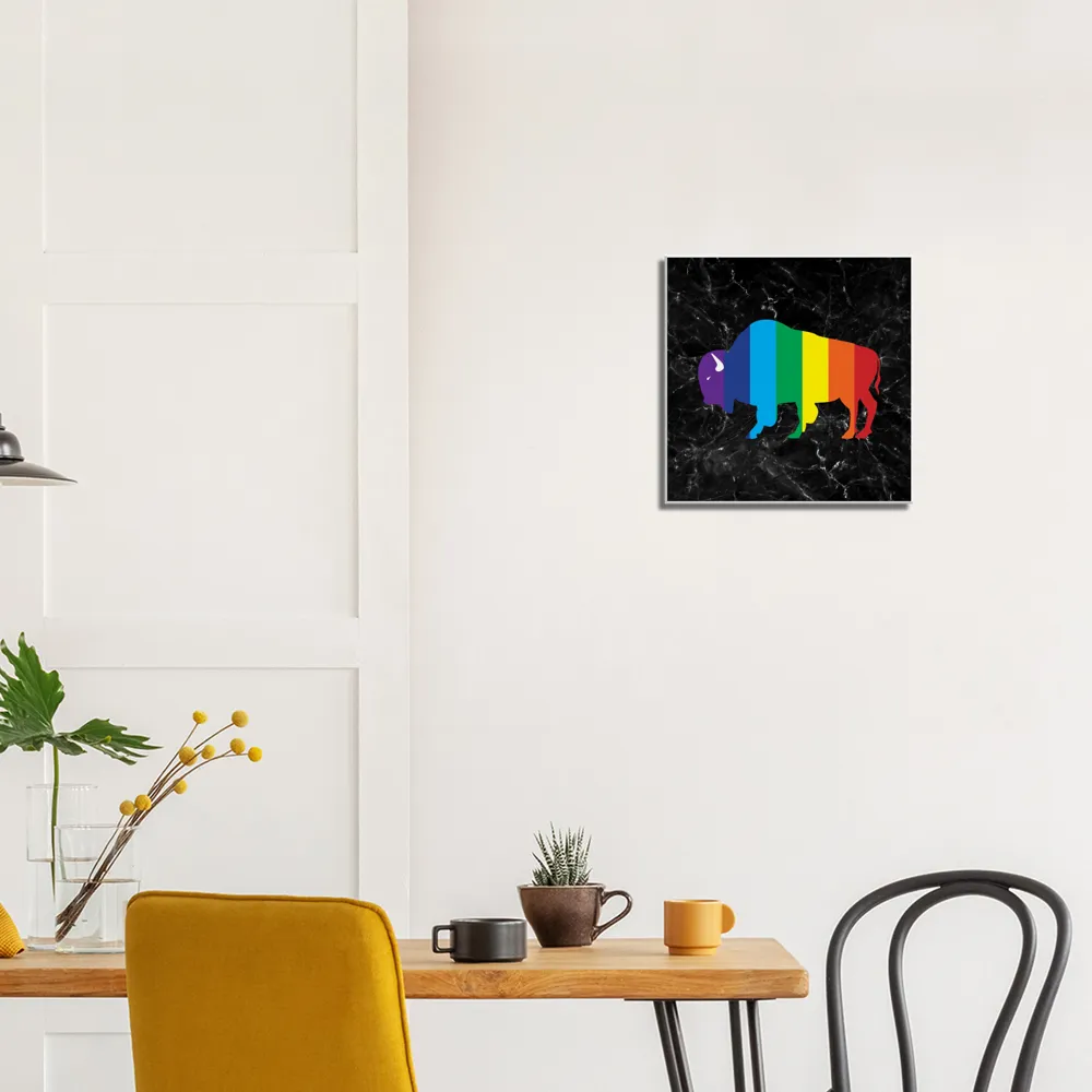 Classic Rainbow Buffalo Canvas - BLACK