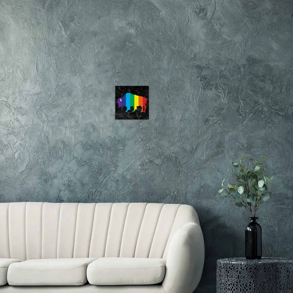 Classic Rainbow Buffalo Canvas - BLACK
