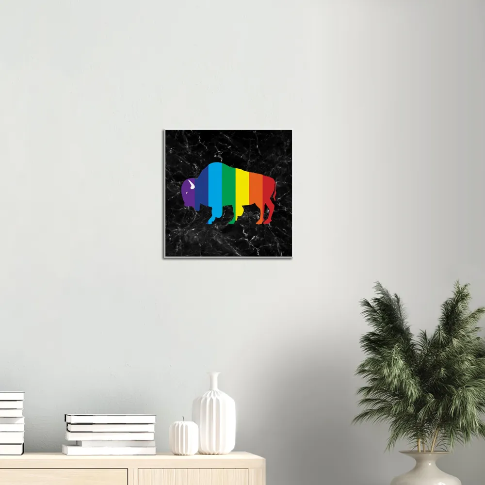 Classic Rainbow Buffalo Canvas - BLACK