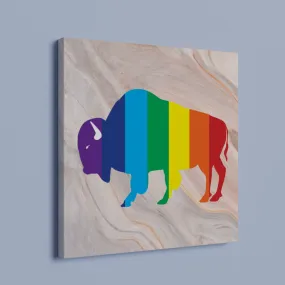 Classic Rainbow Buffalo Canvas - PEACH