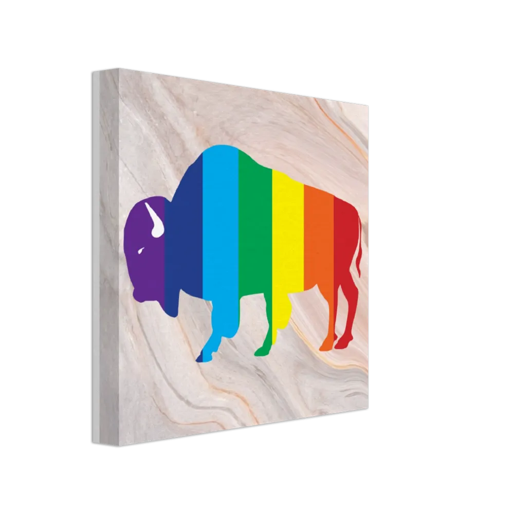 Classic Rainbow Buffalo Canvas - PEACH