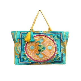 Debbie Katz Boho Beach Bag in Turquoise